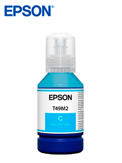 BOTELLA DE TINTA EPSON ULTRA DS T49M, COLOR CIAN, CONTENIDO 140M