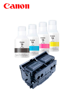Kit de cartuchos Canon GI-16 BK,C,M,Y + Cabezal PH-S