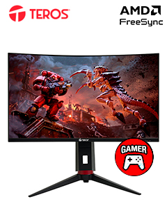 Monitor curvo TEROS TE-2766G, 27" FHD VA, 180 Hz, HDMI /DP / PIVOT