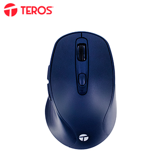 Mouse inalámbrico TEROS TE-1235S, 2.4GHz, 6 botones, USB, azul