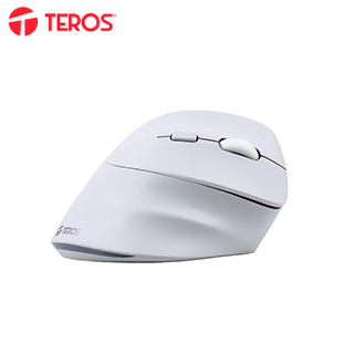 Mouse inalámbrico TEROS TE-1236S, RGB, Blanco, 6 botones con rueda
