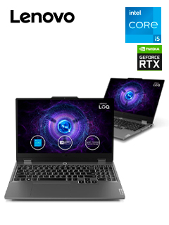 Notebook Lenovo LOQ 15IAX9 15.6" FHD IPS, Core i5-12450HX hasta 4.4GHz 8GB DDR5-4800MHz