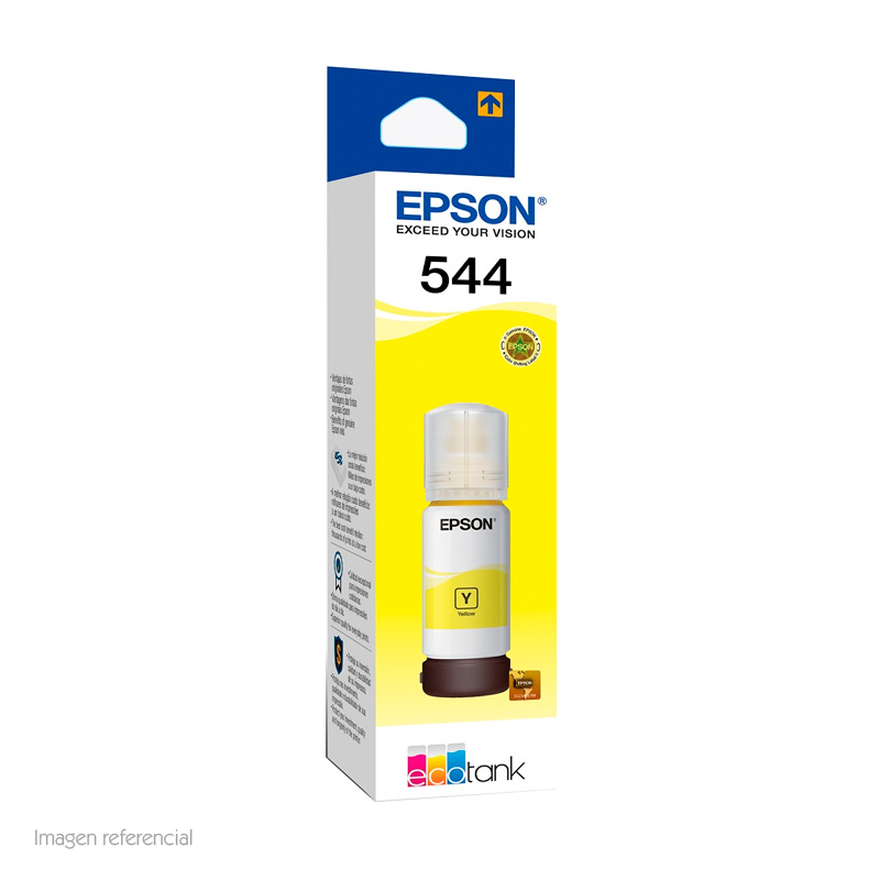 BOTELLA DE TINTA EPSON T544, COLOR AMARILLO, CONTENIDO 65ML