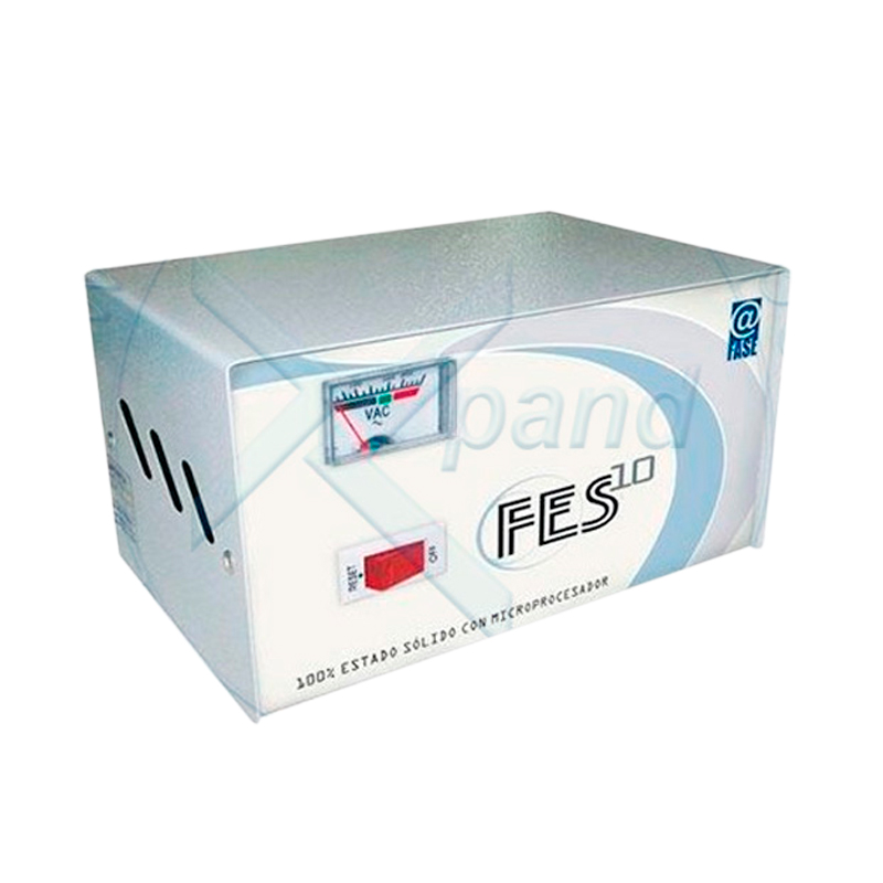 ESTABILIZADOR ELISE - FASE FES-10, SÓLIDO, 1.0KVA, 220V, 4 TOMAS A 220V, 1 TOMA A 110V