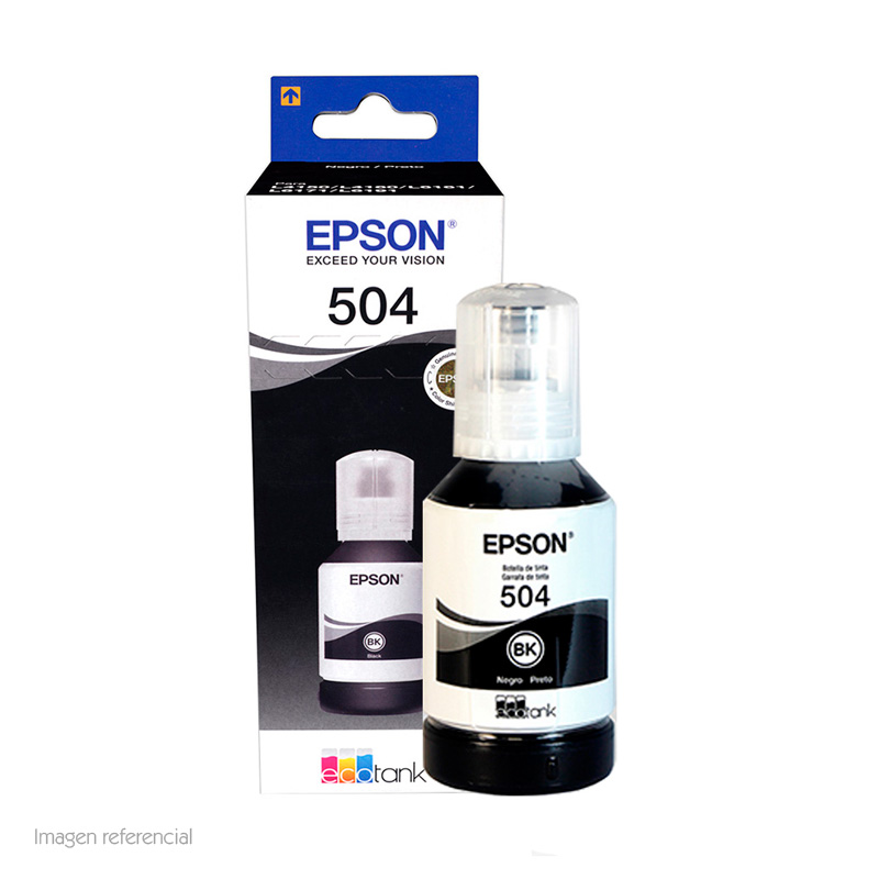KIT DE TINTAS EPSON T504, COLOR NEGRO, AMARILLO, MAGENTA, CYAN