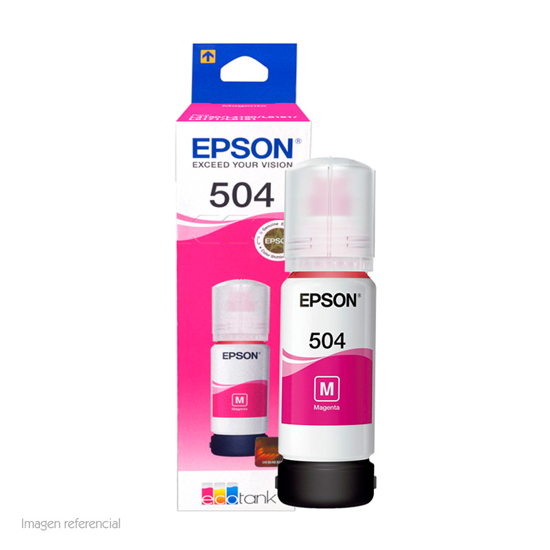 KIT DE TINTAS EPSON T504, COLOR NEGRO, AMARILLO, MAGENTA, CYAN