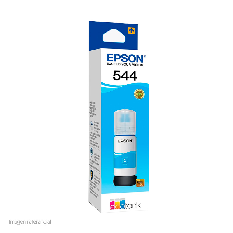 KIT DE TINTAS EPSON T544, COLOR NEGRO, AMARILLO, MAGENTA, CYAN
