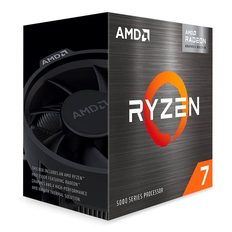 PROCESADOR AMD RYZEN 7 5700G, 3.80 / 4.60GHZ, 16MB L3, 8-CORE, AM4, 7NM, 65W