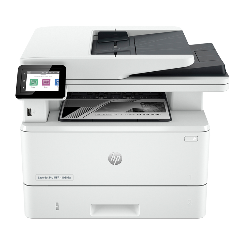IMPRESORA MONOCROMATICA HP LASERJET PRO MFP 4103FDW, IMPRIME/COPIA/ESCANEA/FAX/USB 2.0