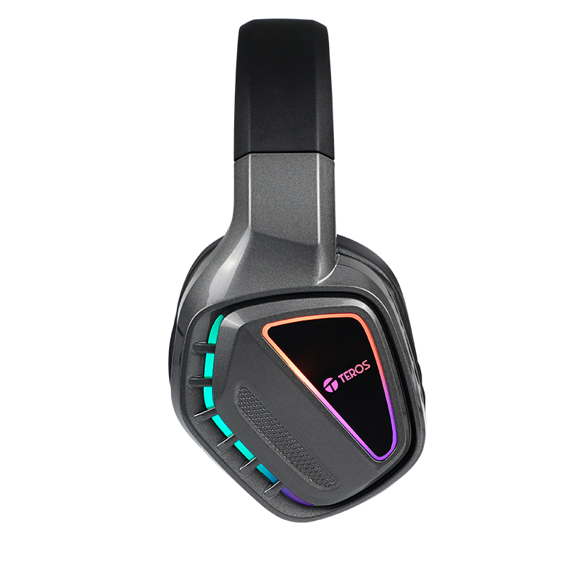 Auriculares Gaming TEROS TE-8171N estéreo, micrófono, Luces RGB