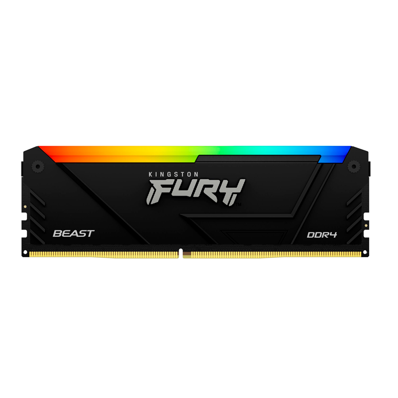Memoria Kingston Fury Beast RGB BLACK, 16GB DDR4 3200 MHz, PC4-25600, CL16, 1.35V