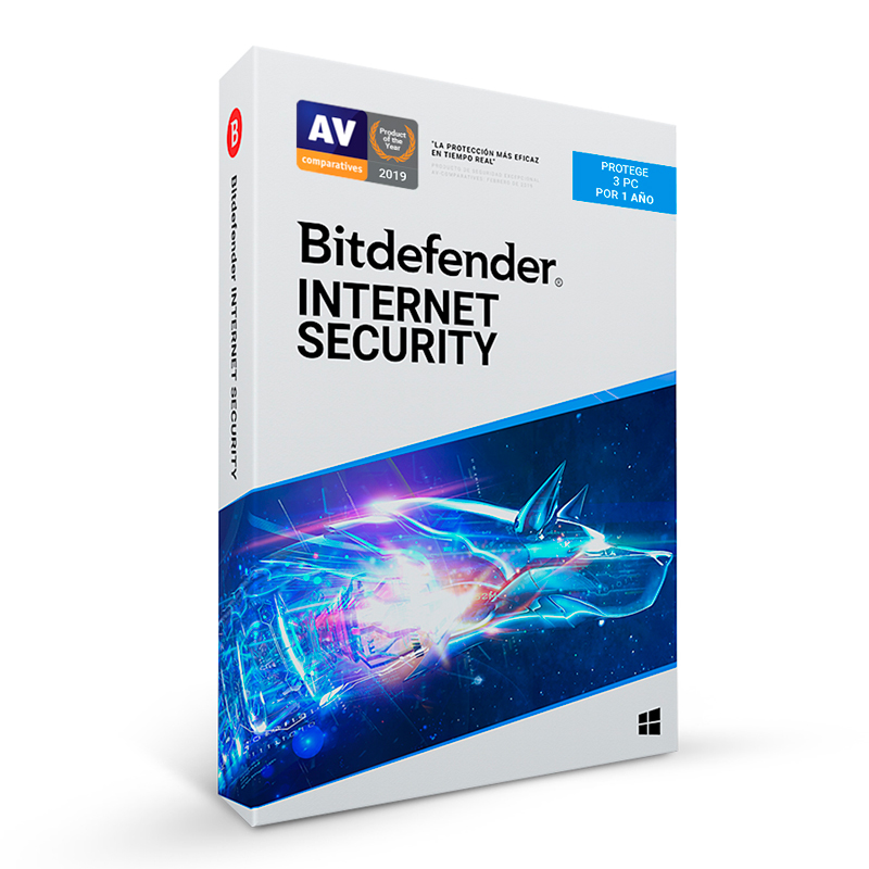 Software Bitdefender Internet Security, Licencia para 3 PCs, 12 Meses + 3 Gratis