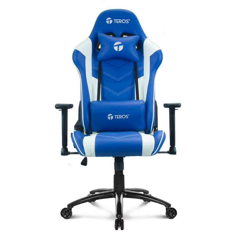 SILLA GAMER TEROS, AZUL/BLANCO