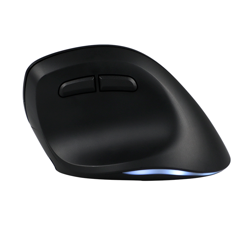 Mouse Teros TE-5169N, Inalámbrico Doble Modo: 2.4G+Bluetooth, 2400 DPI, Vertical, Negro