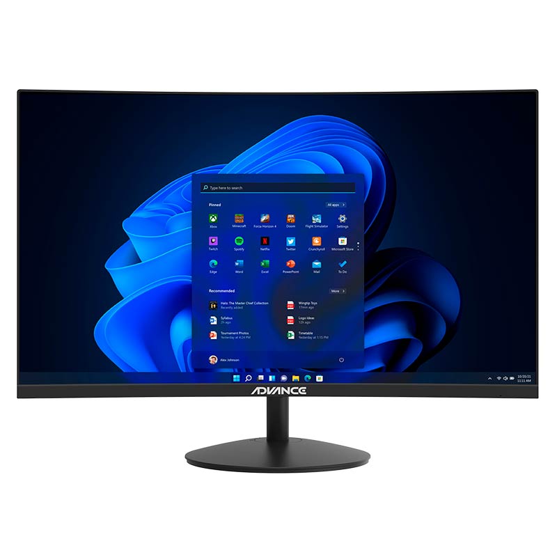 Monitor Advance ADV-2750S, 27" VA, 1920x1080, Full HD CURVO, HDMI, DP ...