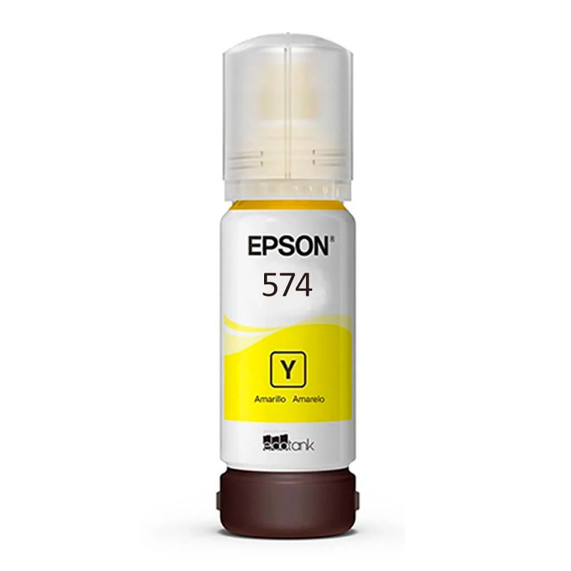 BOTELLA DE TINTA EPSON T574, COLOR AMARILLO, CONTENIDO 70ML