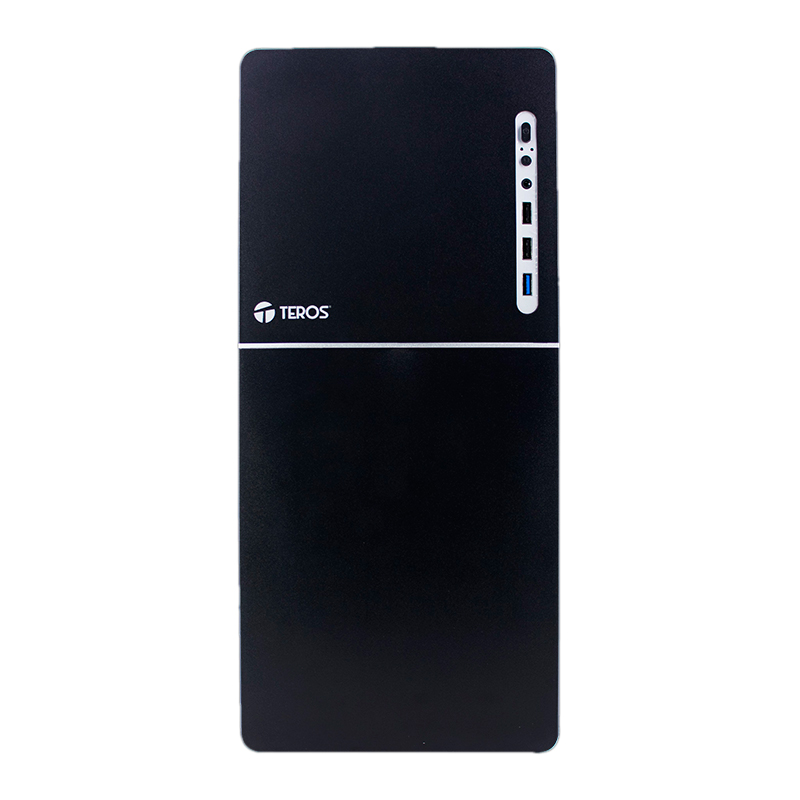 Case TEROS TE-1038S, Factor de forma ATX, 250 W, USB 3.0 / 2.0, audio, negro