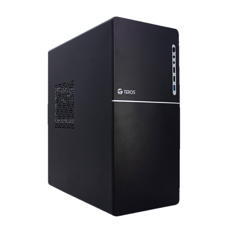 Case TEROS TE-1038S, Factor de forma ATX, 250 W, USB 3.0 / 2.0, audio, negro