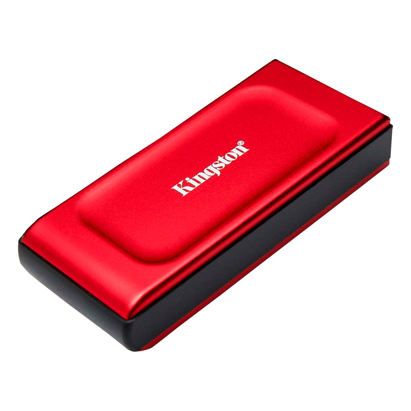 Unidad en estado sólido externa Kingston XS1000, 2TB, USB 3.2 Gen 2 Tipo-C, Color Rojo