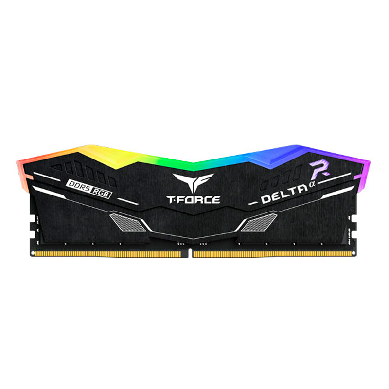 Memoria TEAMGROUP T-FORCE DELTA BLACK RGB, 16GB (1x16GB) DDR5-6000MHz, CL38, 1.25V