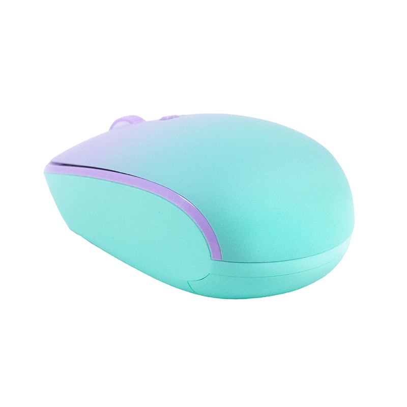 Mouse inalámbrico TEROS TE-1239S, 2.4GHz, 4 botones, purple