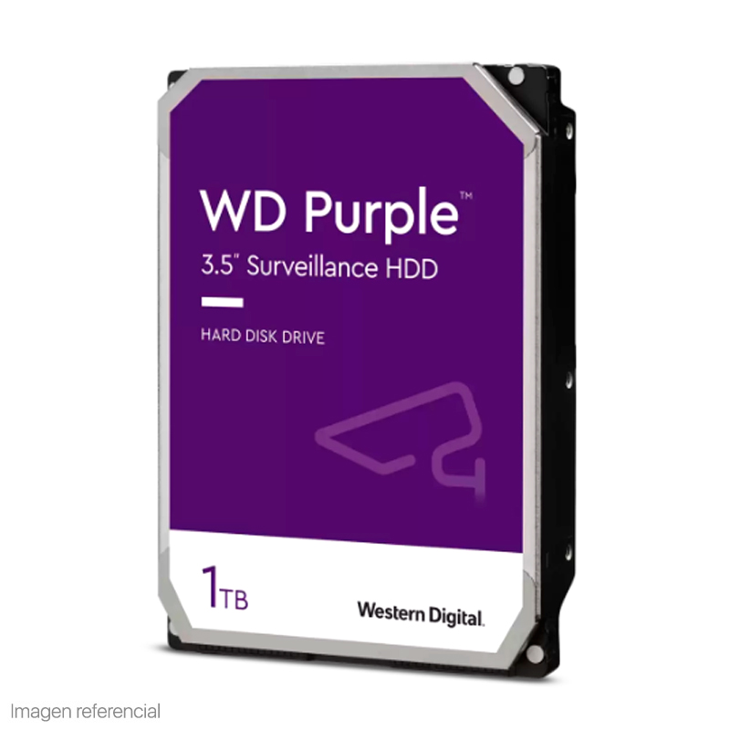 Disco duro Western Digital WD Purple, 1TB, SATA 6.0 Gb/s, 5400 RPM, 64MB Cache, 3.5"