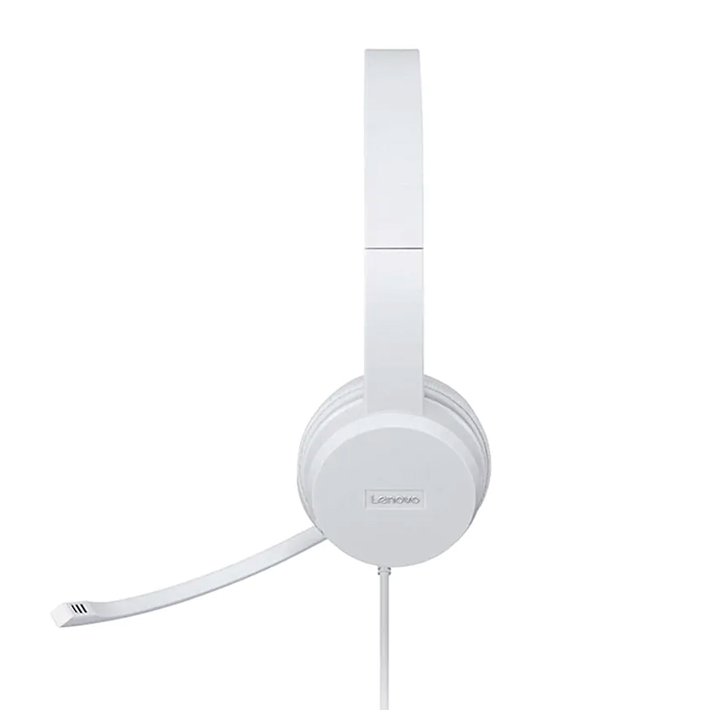 Auriculares Estereo con Microfono Lenovo 110, Interfaz USB Tipo-A, Color Cloud Grey (Gris)